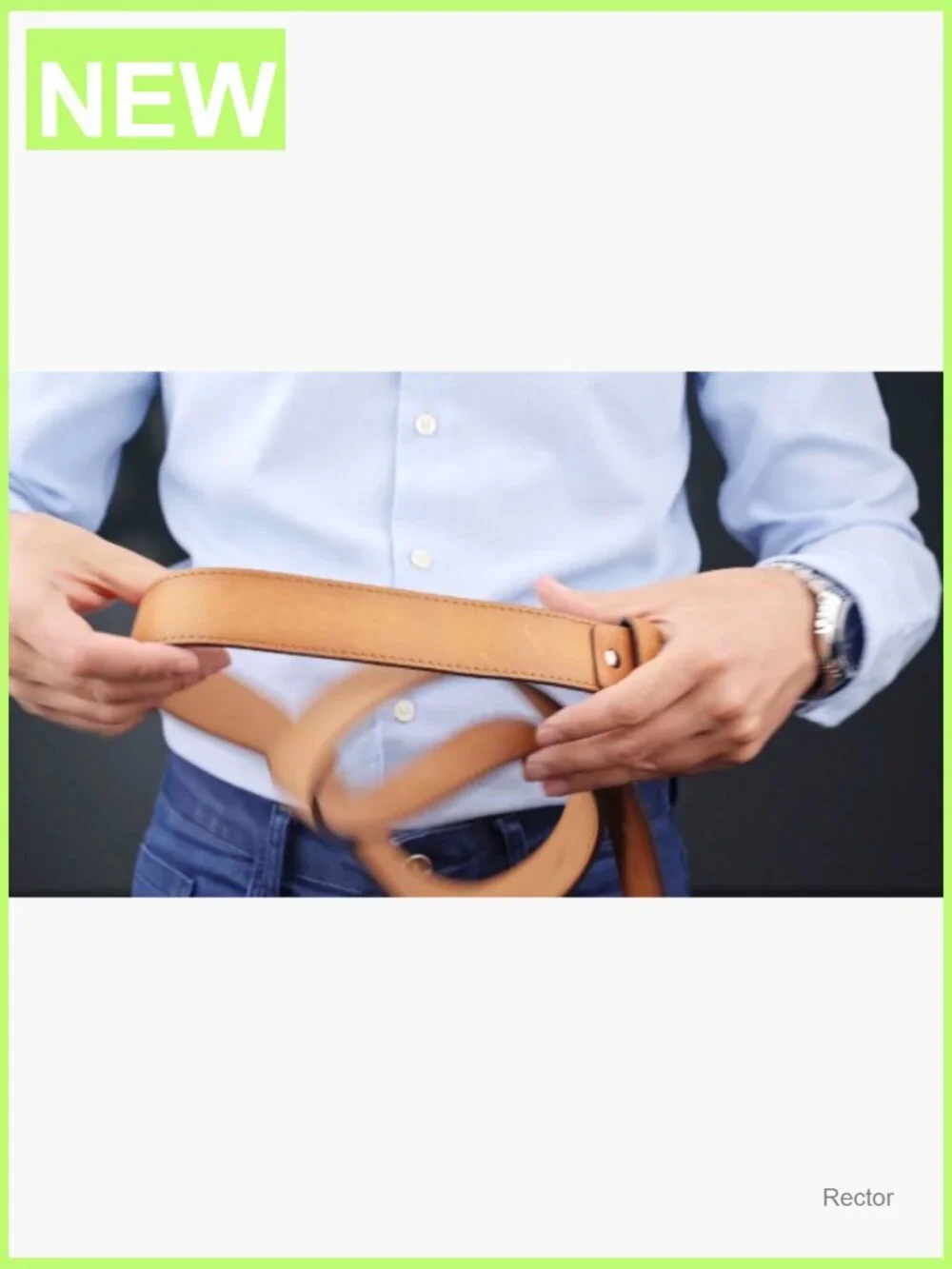 European Full Grain Leather Casual Belt, Classic Men's Belt